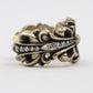 Chrome Hearts Silver Double Floral Ring with Pave Diamonds Size 9 | AVNTGRDNY NYC