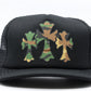 Chrome Hearts Camo Triple Cross Trucker Hat| AVNTGRDNY NYC