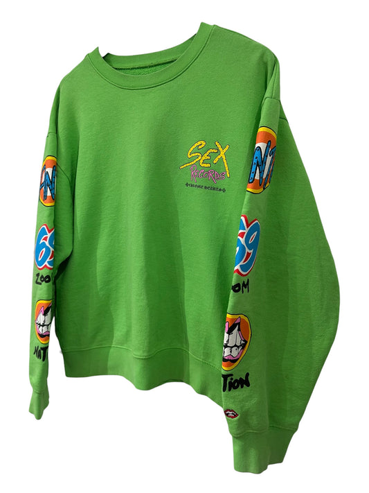 Chrome Hearts Matty Boy Sex Records Crewneck Size XL Green Cotton | AVNTGRDNY NYC