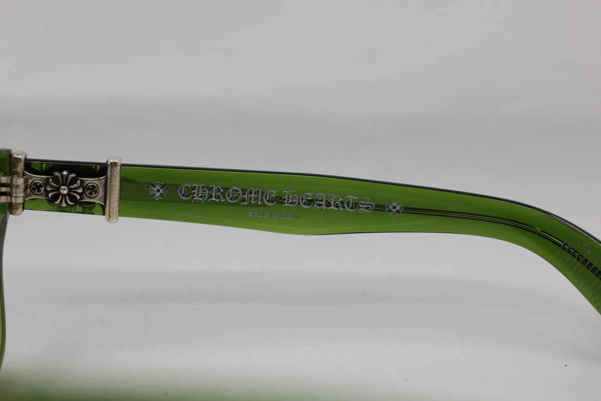 Chrome Hearts Vagillionaire Glasses Green New with Case & Cloth | AVNTGRDNY NYC