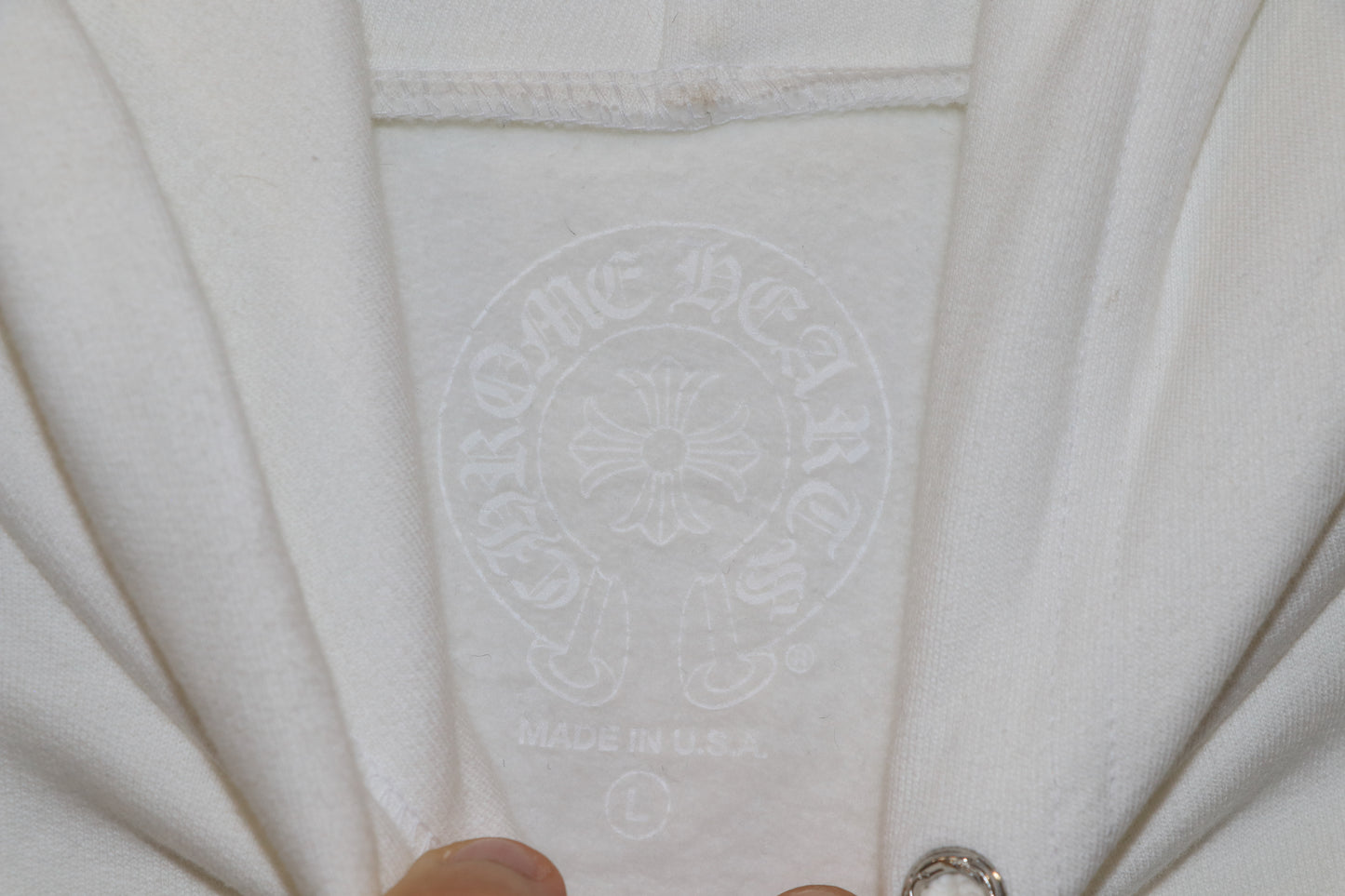 Chrome Hearts White Silver Foil Hoodie Size Large| AVNTGRDNY NYC