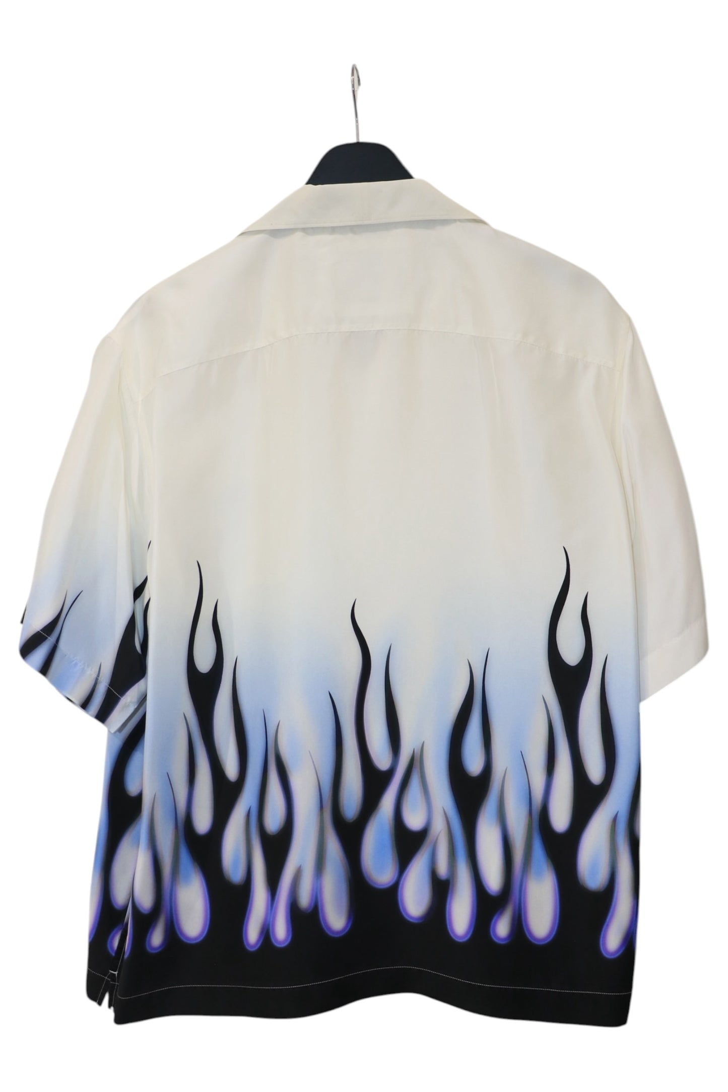 Prada Double Match Flame Silk Shirt Camp Collar Size M 2021 | AVNTGRDNY NYC