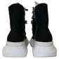 Rick Owens Black Jumbo Lace Abstract Sneaker Size 46