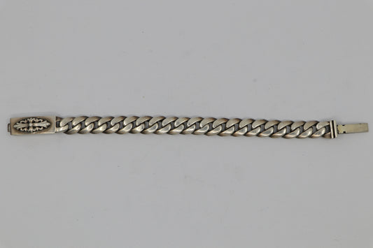Chrome Hearts Mini Floral ID Bracelet Classic Link 20 Links Pre-Owned | AVNTGRDNY NYC