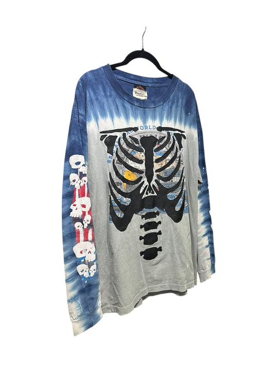 Fraction Los Angeles Leather Rib Cage Appliqué Harley Davidson Tie Dye Sturgis Longsleeve Size L