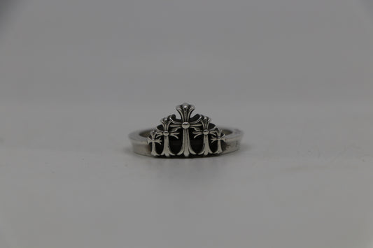 Chrome Hearts Cross Crown Ring Size 10