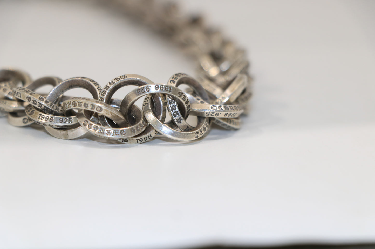 Chrome Hearts Double B Ring Necklace 22” Sterling Silver | AVNTGRDNY NYC
