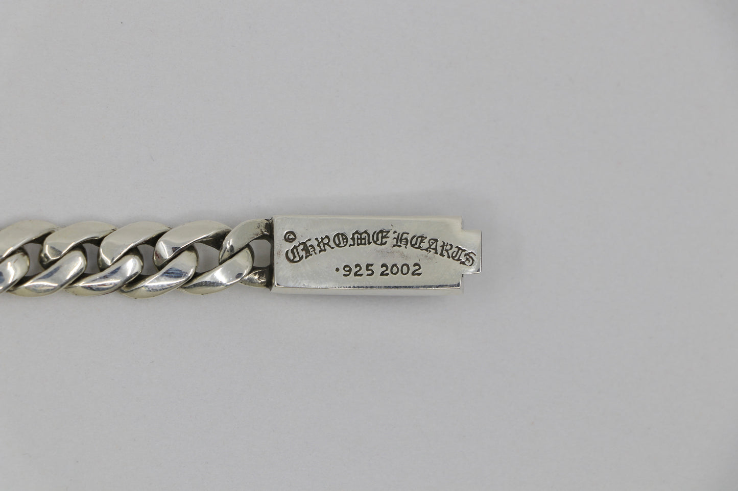 Chrome Hearts Silver Floral Mini ID Bracelet Classic Link 24 Links 8.5” | AVNTGRDNY NYC