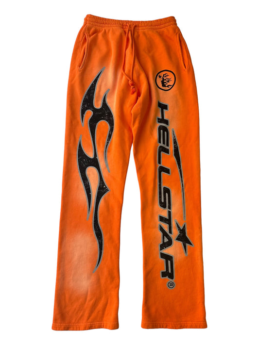 Hellstar Orange Flare Bottom Sweatpants Size L