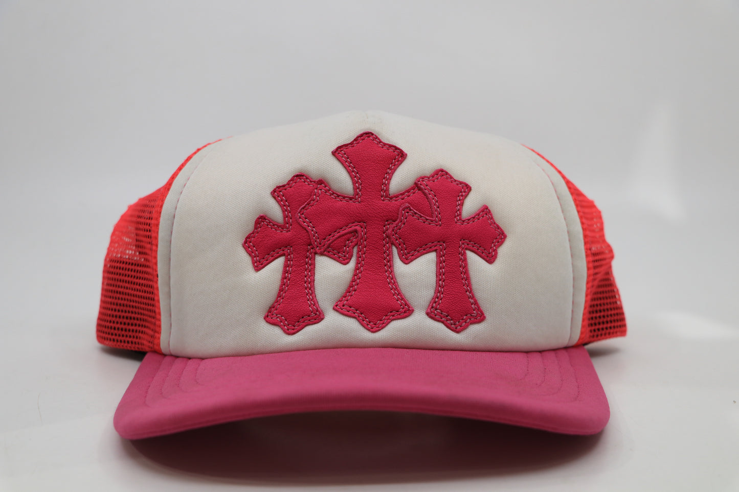 Chrome Hearts Triple Cross Trucker Pink