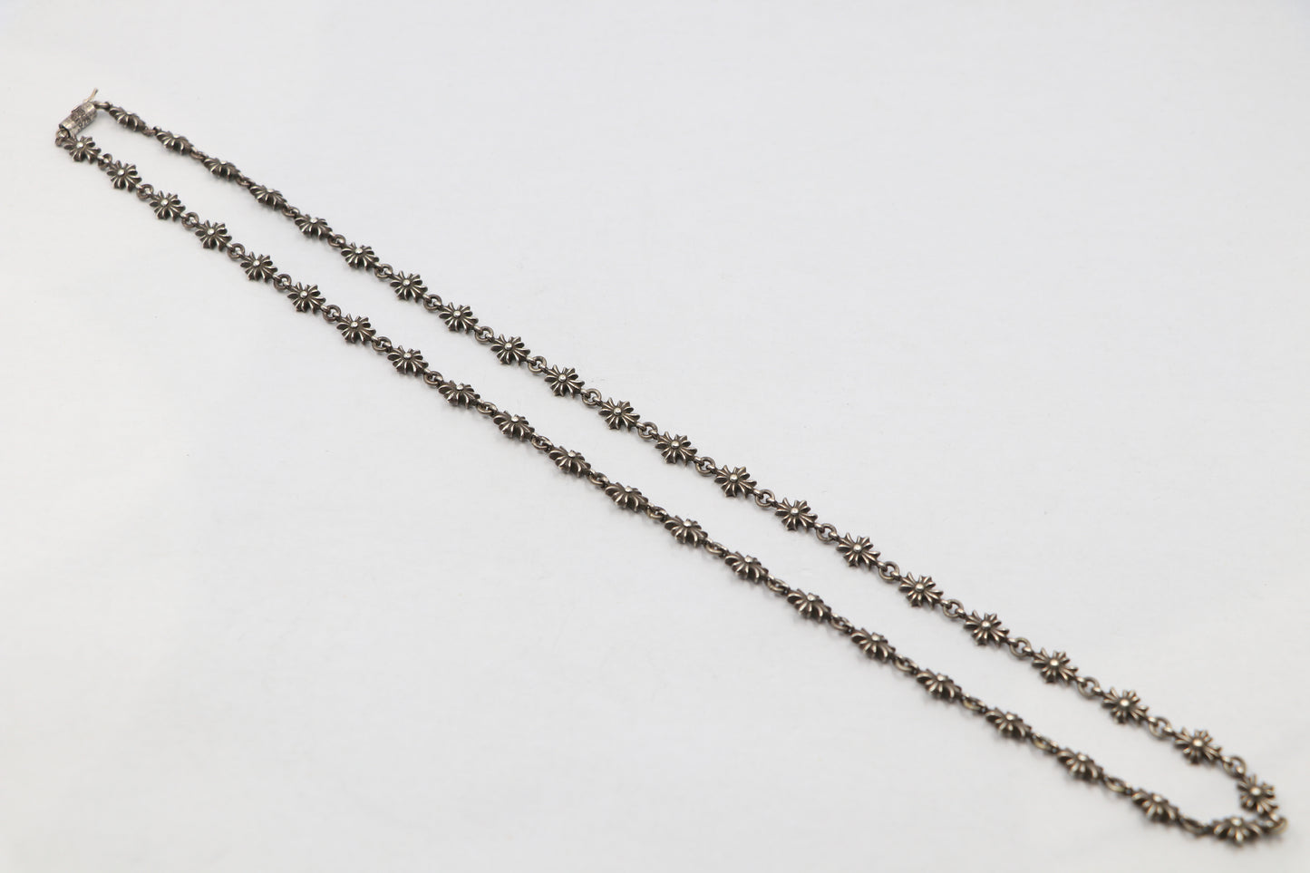 Chrome Hearts Tiny E Necklace 24" Sterling Silver| AVNTGRDNY NYC