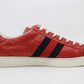 Gucci Ace Sneakers Red All Over Monogram Sz 12