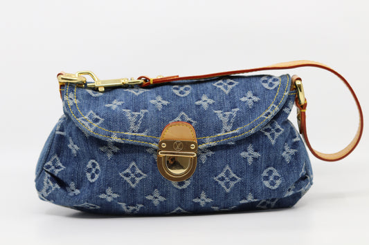 Louis Vuitton Denim Pleaty Shoulder Bag