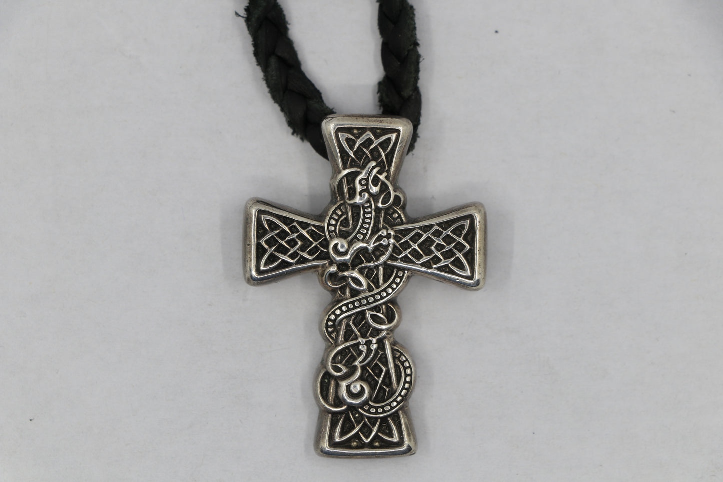 Chrome Hearts Celtic Cross Pendant with Attached Leather Necklace Sterling Silver| AVNTGRDNY NYC