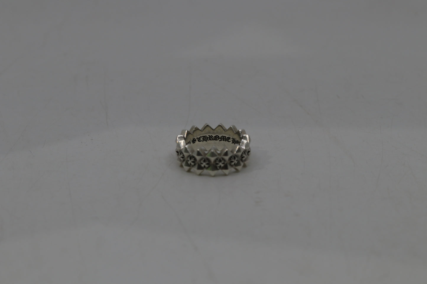 Chrome Hearts Double Pyramid Plus Ring Size 8