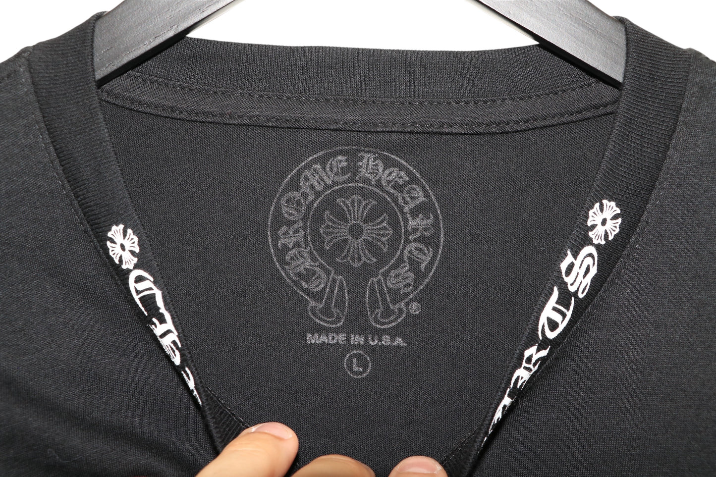 Chrome Hearts Neck Logo T-Shirt Black Size L| AVNTGRDNY NYC