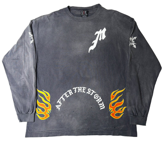 Saint Michael After the Storm L/S Tee Black