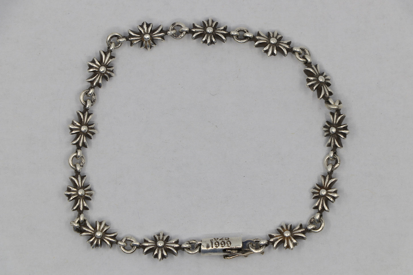 Chrome Hearts Tiny E Bracelet 12 Links Sterling Silver | AVNTGRDNY NYC