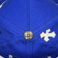 Chrome Hearts CH Logo Leather Patch Snapback Hat Blue | AVNTGRDNY NYC