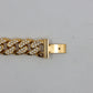 Chrome Hearts 22K Gold CH X Box ID Classic Link Bracelet Pavé Diamonds 20 Link