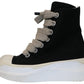 Rick Owens Black Jumbo Lace Abstract Sneaker Size 46