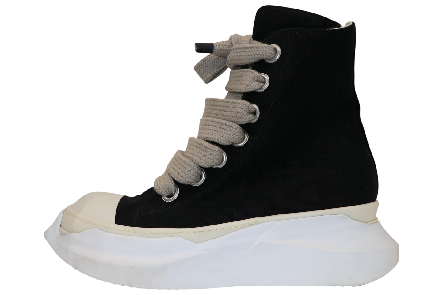 Rick Owens Black Jumbo Lace Abstract Sneaker Size 46