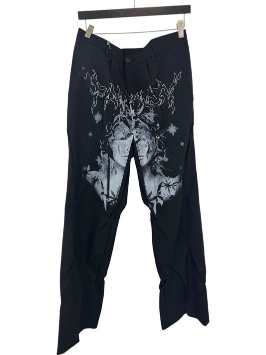 Kusikohc Eyelet Pants with Print Size L