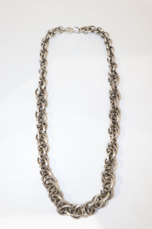 Chrome Hearts Double B Ring Necklace 22” Sterling Silver | AVNTGRDNY NYC