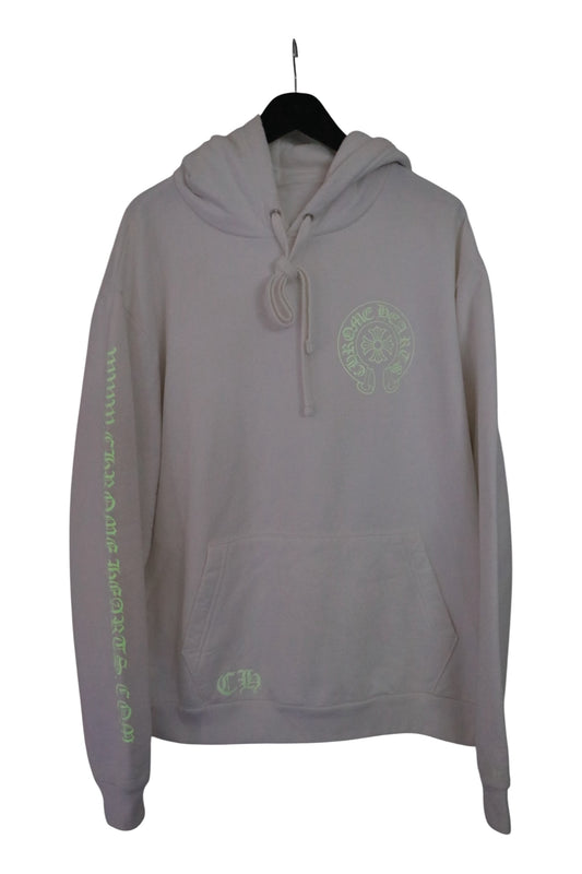 Chrome Hearts Online Exclusive Glow in the Dark Pullover Hoodie White Size M| AVNTGRDNY NYC