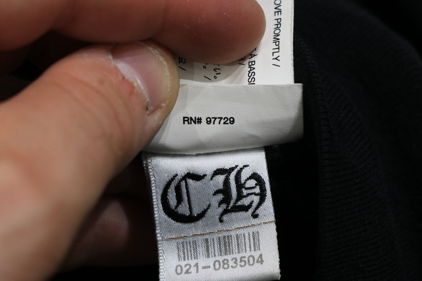 Chrome Hearts Floral Horseshoe Thermal Zip Up Black Size S | AVNTGRDNY NYC