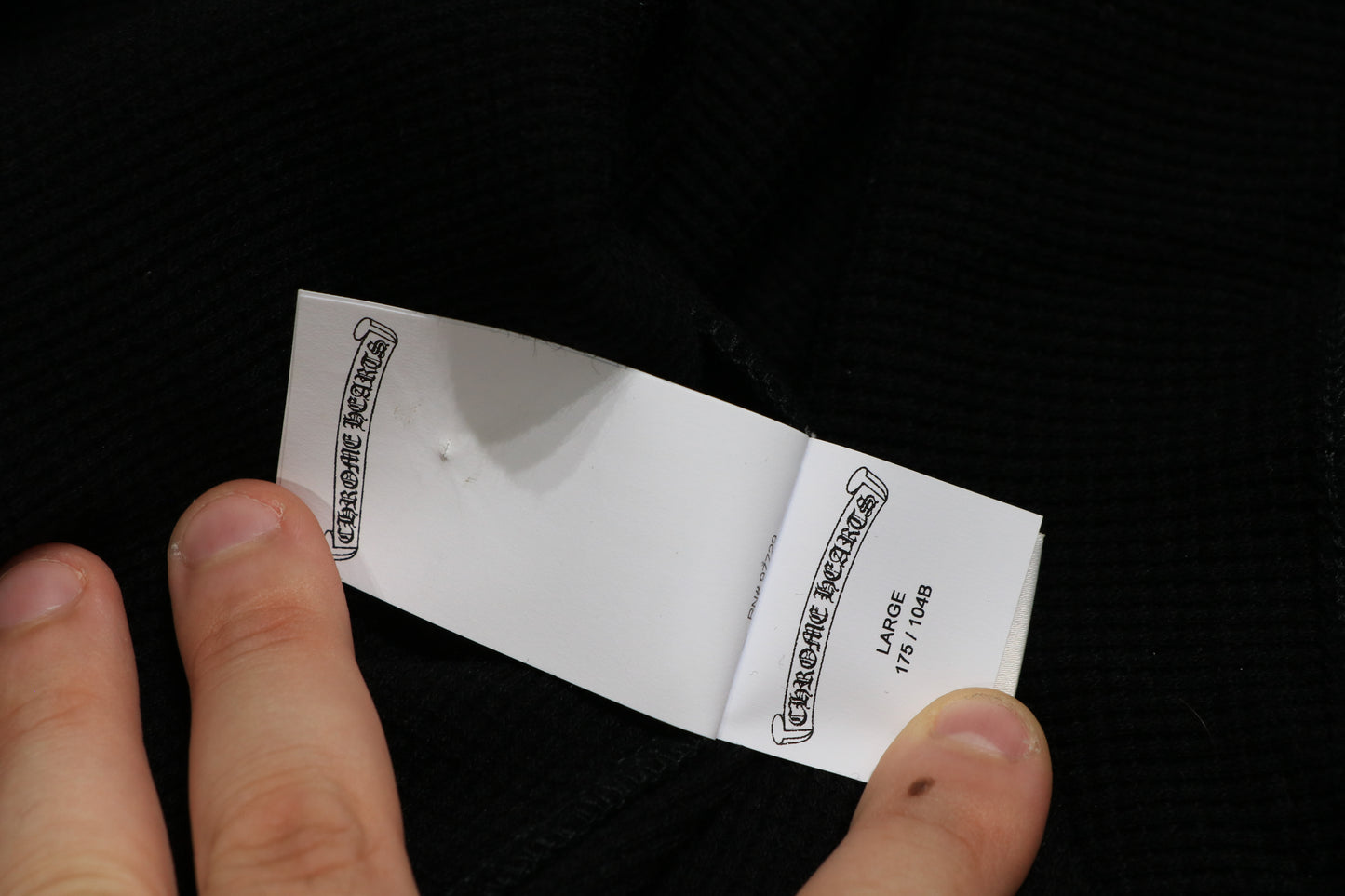 Chrome Hearts Black Wool Thermal Size L| AVNTGRDNY NYC