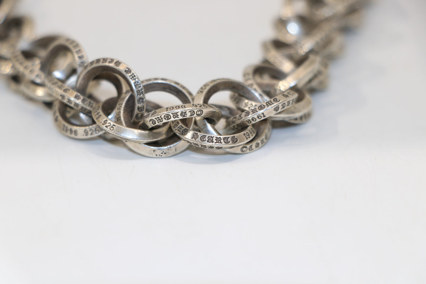 Chrome Hearts Double B Ring Necklace 22” Sterling Silver | AVNTGRDNY NYC