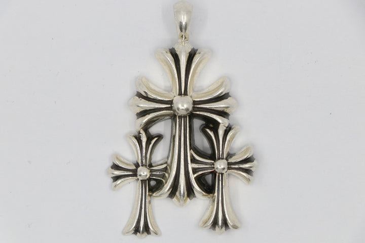Chrome Hearts Triple Cross Pendant Sterling Silver| AVNTGRDNY NYC