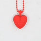 Chrome Hearts Silichrome Heart Red with Red Ball Chain | AVNTGRDNY NYC
