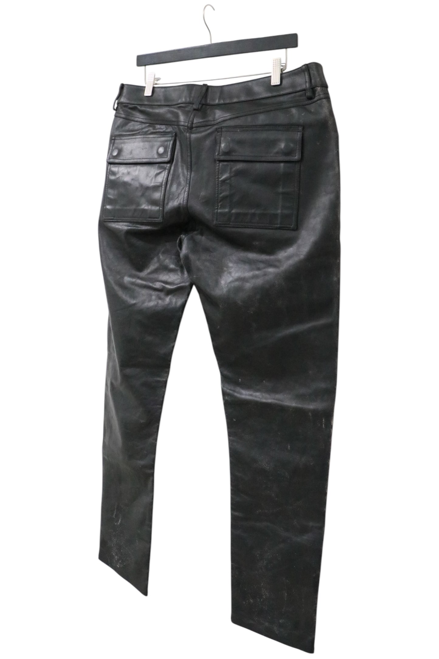 Rick Owens Hollywood Leather Pants Size 54 Black Lamb Leather | AVNTGRDNY NYC