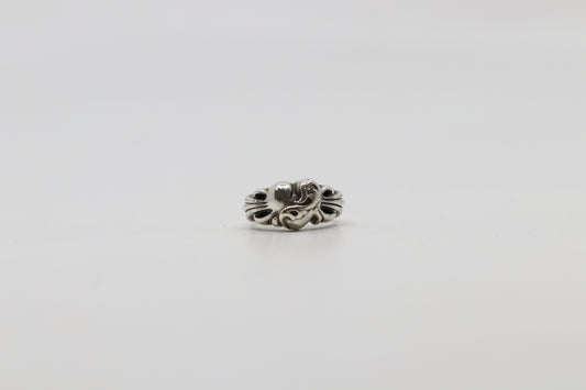 Chrome Hearts Floral Heart Ring Size 8