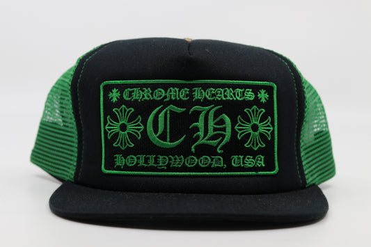 Chrome Hearts Hollywood Trucker Hat Black/Green