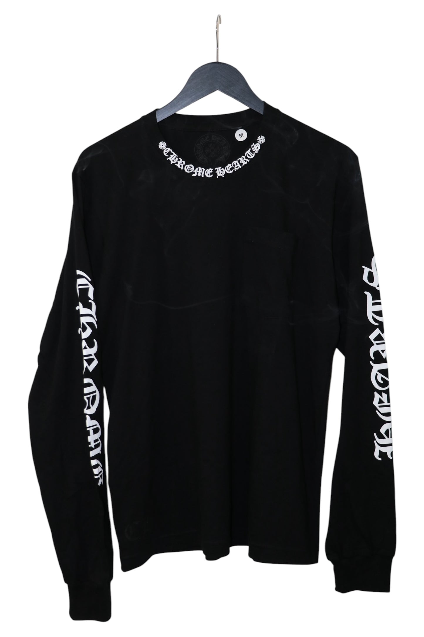 Chrome Hearts Neck Logo Long Sleeve Black Size Medium Cotton | AVNTGRDNY NYC