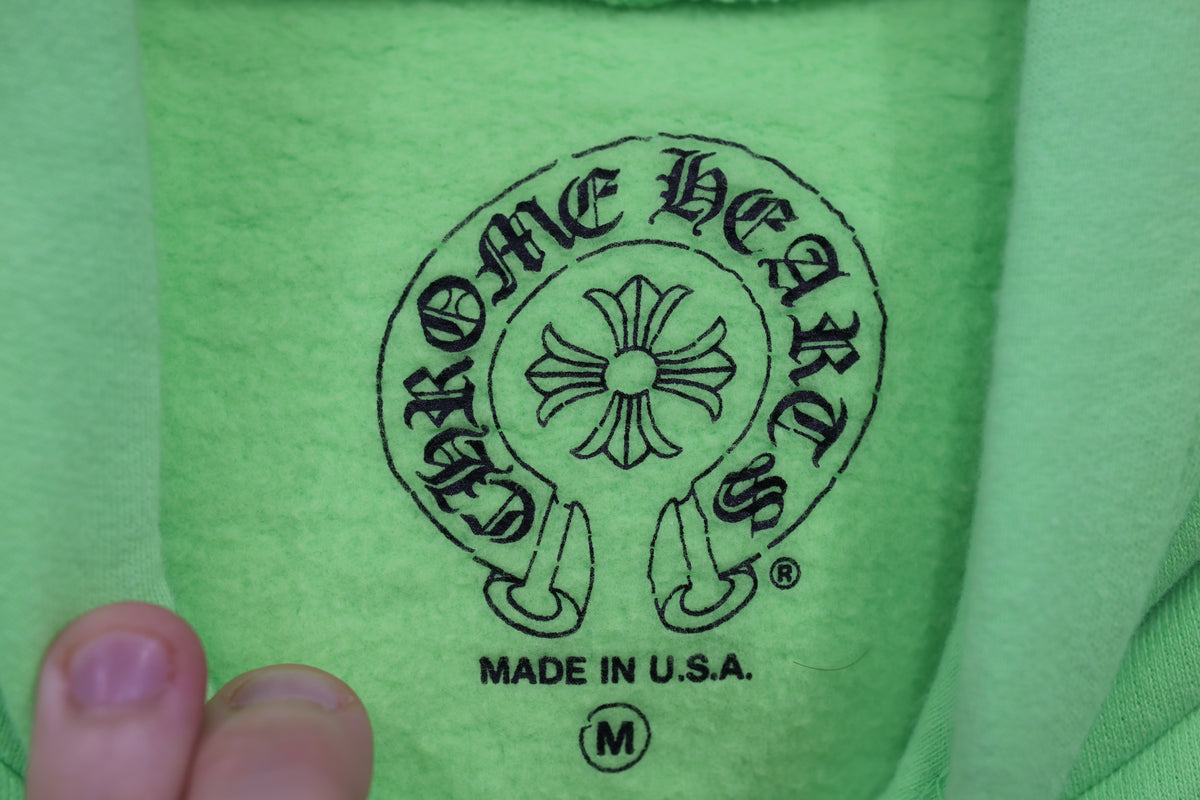 Chrome Hearts Miami Exclusive Neon Green Hoodie Size M | AVNTGRDNY NYC
