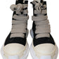 Rick Owens Black Jumbo Lace Abstract Sneaker Size 46