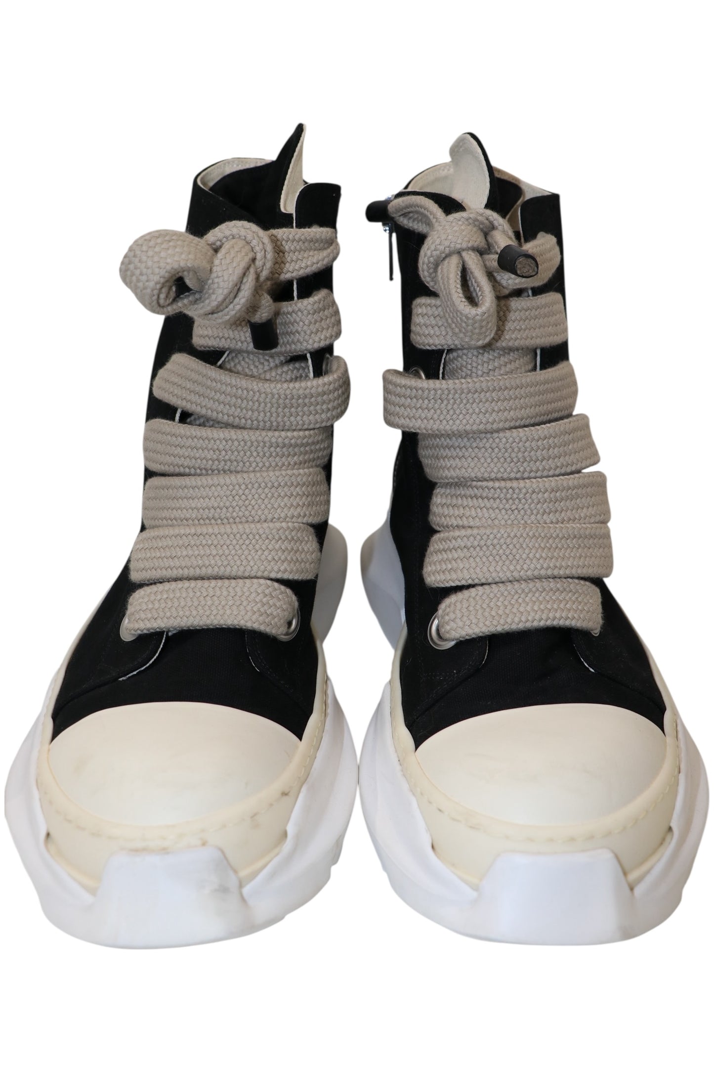 Rick Owens Black Jumbo Lace Abstract Sneaker Size 46