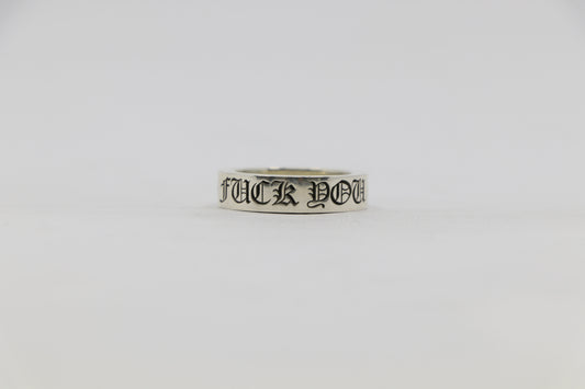 Chrome Hearts Fuck You 6MM Spacer Ring Size 8| AVNTGRDNY NYC