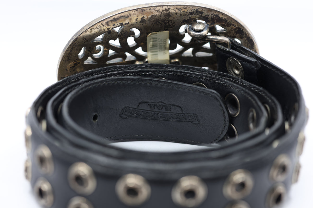 Chrome Hearts XXL Oval Buckle Double Stack Studded Belt Size 36 | AVNTGRDNY NYC