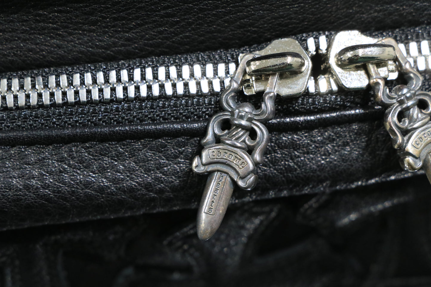Chrome Hearts 7th Grade Black Leather Backpack Flooded Cross Patch | AVNTGRDNY NYC
