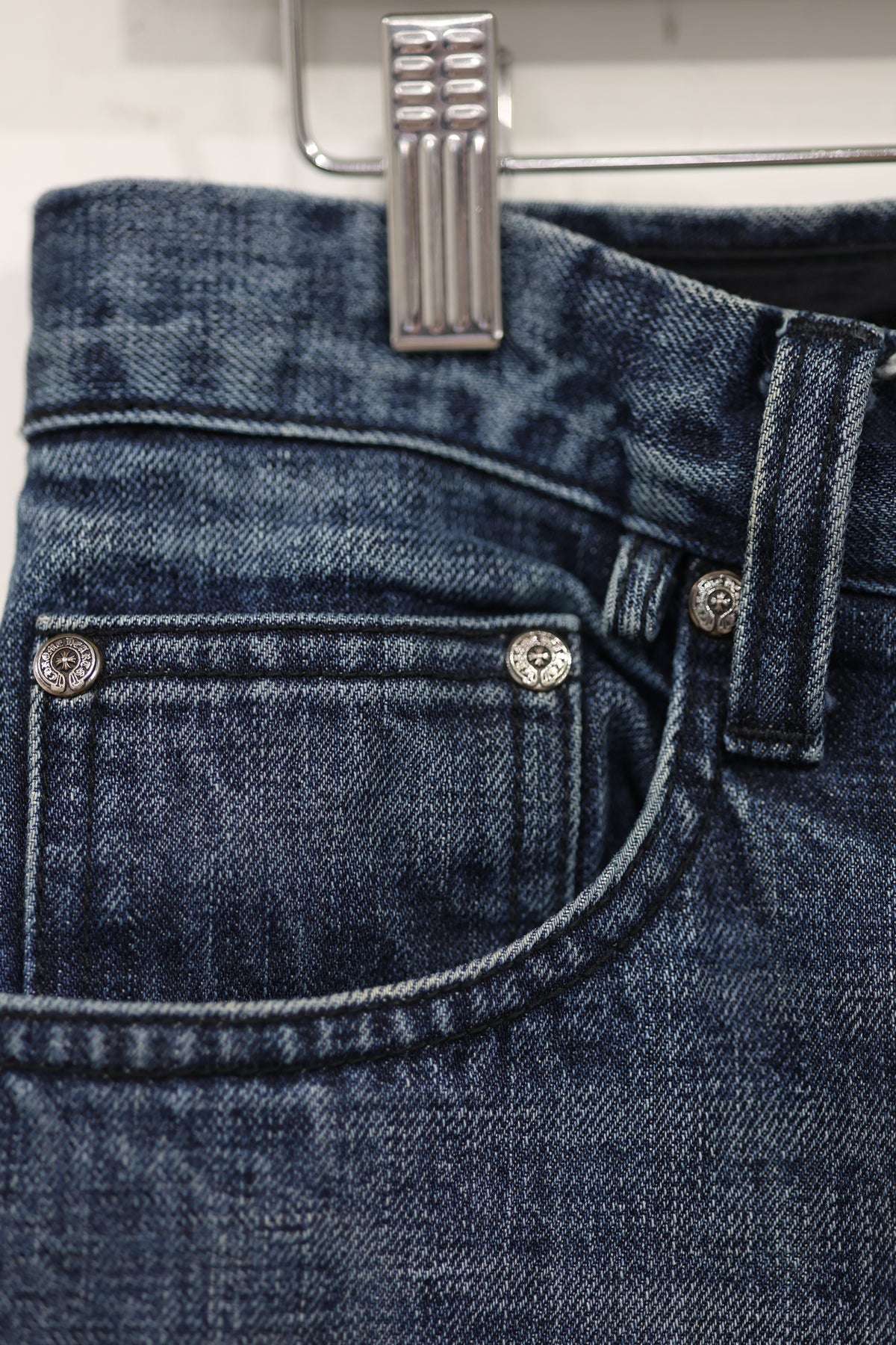 Chrome Hearts Denim Jeans Tagged 31 Altered 30 x 29 | AVNTGRDNY NYC