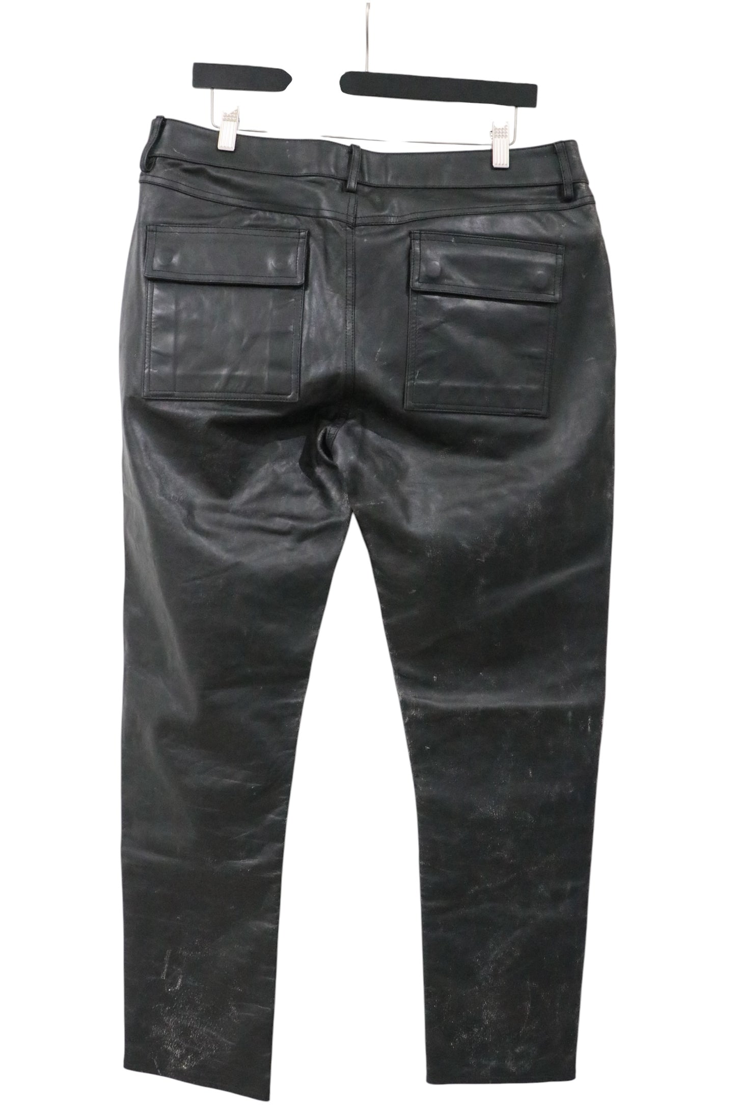 Rick Owens Hollywood Leather Pants Size 54 Black Lamb Leather | AVNTGRDNY NYC
