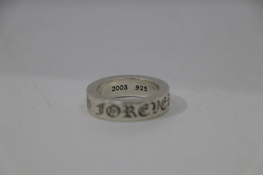 Chrome Hearts 6MM Spacer Ring “Forever” Size 7.5