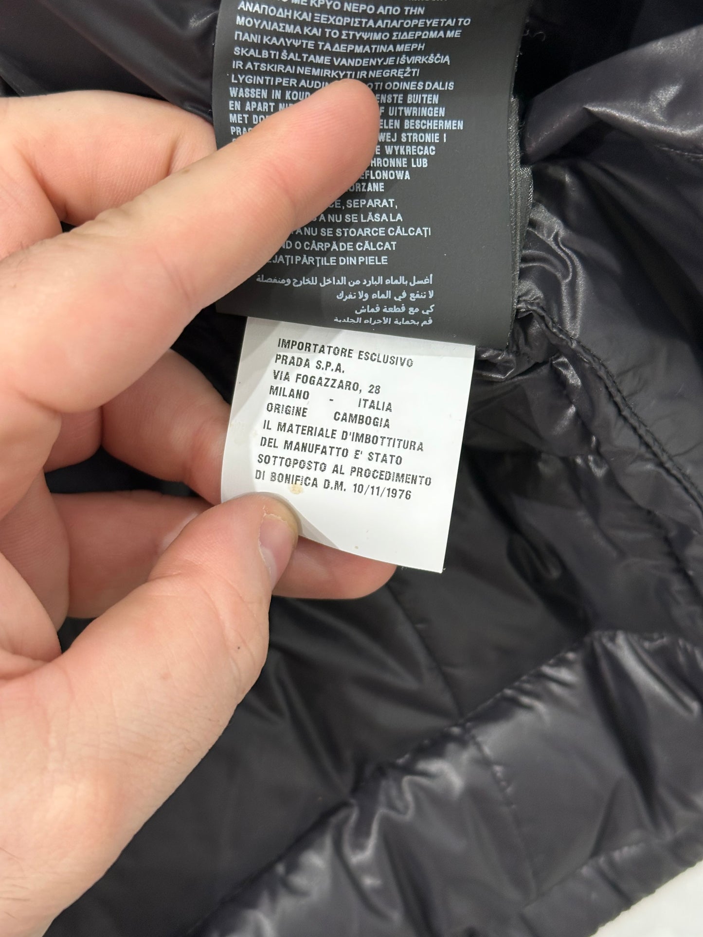 Prada Puffer Jacket Size 48