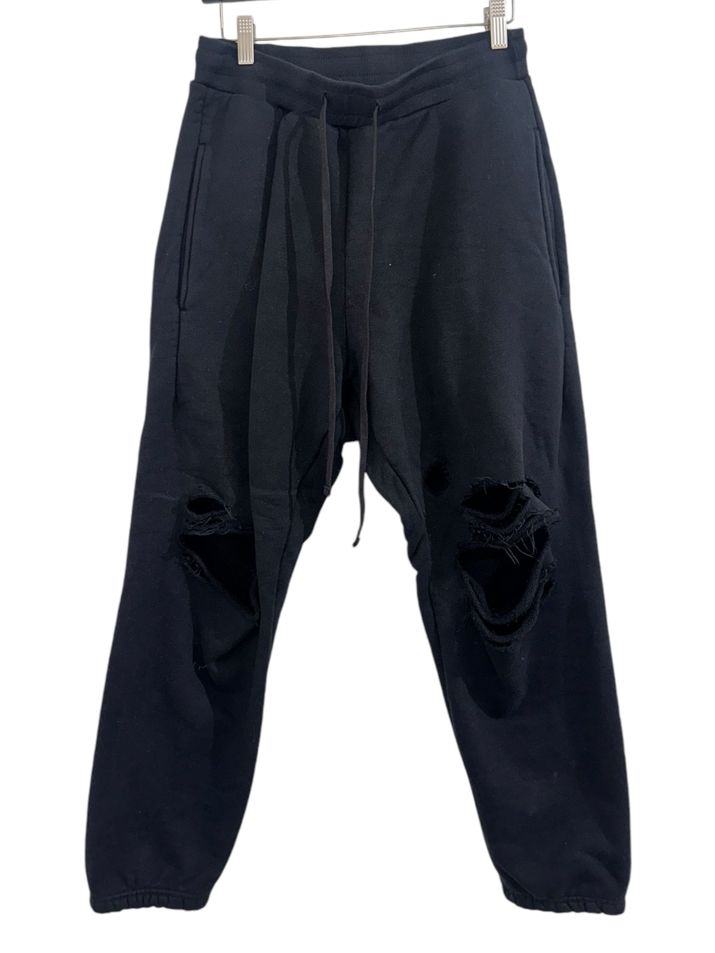 Jun Nakayama Distressed Sweatpants Black Size S