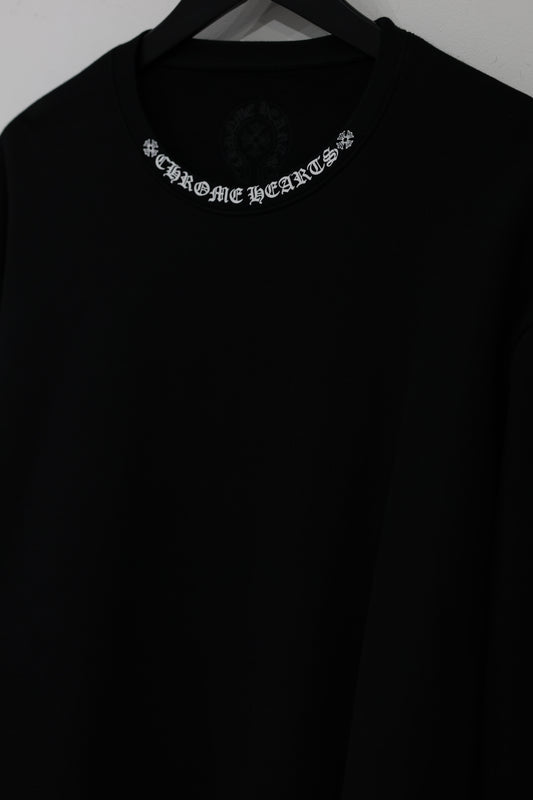 Chrome Hearts Neck Logo Crewneck Black Size L| AVNTGRDNY NYC
